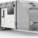 K-Musculo RV Cover, -24-27 FT Heavy Duty Travel Trailer Cover with 8 Layers Corner, Windproof and Waterproof Camper Cover with 4 Tire Cover & Tongue Jack Cover 2024