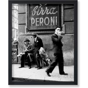 Poster Master Vintage Photograph Poster - Travel Print - Men in a Street of Napoli, Italy, Black & White, Minimalist - 8x10 UNFRAMED Wall Art - Gift for Artist, Friend - Wall Decor for Home, Office (Style-18)