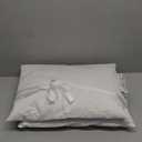 Nestl 2 Pack Toddler Pillow for Sleeping 13 x 18, Small Kids Pillow for Travel, Car, School, Nap, & Toddler Bed, Machine Washable Soft Cotton Child 2 Year Old and Up - White