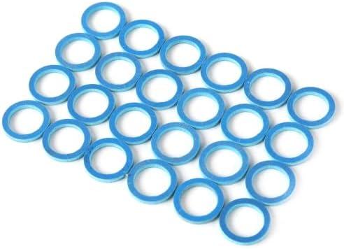 TonGas (24-Pack, Blue) Lower Unit Drain Screw Gasket Compatible with 3/8"-16 Drain Fill Screw, Marine Outboard Lower Unit Seals, Replacement for Most Non-Japanese Mercury Mariner Outboard & Mercruiser, Pack Of 10 