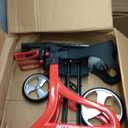 Drive Medical Nitro Sprint Foldable Rollator Walker with Seat, Tall Height Lightweight Large Wheels, Folding Rollator, Four Wheel Rolling Walker, Red 19.5 pounds