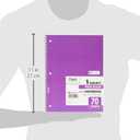 Mead Spiral 1-Subject Wide-Ruled Notebook, Color May Vary, Assorted Colors (05510) 6 Notebooks