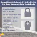 16 Pack Dust Bags for Roborock Q10 S5+/X5+, Q7 M5+/L5+, S8 Pro Ultra, S8+, S7 Max/MaxV Ultra, Q5+, Q5 Max+/Pro+/DuoRoller+, Q7+/Q7/Q8 Max+ Robot Vacuum, 3.6L Large Capacity Disposable Replacement Bag