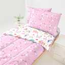 Unicorn Bedding Twin for Girls Unicorn Girls Pink Comforter All in one Zipper Kids Bedding (Dal-clb-unicorn 04)
