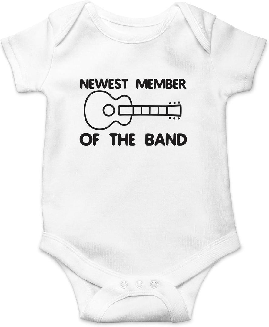 AW Fashions New Member Of The Band Baby Bodysuit Funny Family Newborn Outfit for Boys or Girls Clothing 6M