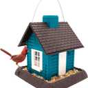 North States Village Collection - Lakeside Cabin Bird Feeder: Hanging Bird Feeder for Outdoors, Holds 5 Pounds of Seed