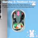 Elec Space Cute Wireless USB C Mouse - Bluetooth Triple Mode Rechargeable Cartoon Mouse for Laptops, iPads & MacBook Air/Pro - Silent Operation, Portable Design, Unique Magnetic Character (Green)
