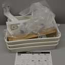 Sywhitta 3-Tier Plastic Rolling Utility Cart with Handle, Multi-Functional Storage Trolley for Office, Living Room, Kitchen, Movable Storage Organizer with Wheels, White