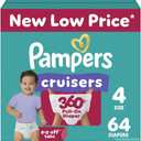 Pampers Diapers - Cruisers 360 - Size 4, 64 Count, Babyproof up to 100% Leakproof Pull-On Diaper