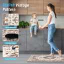 HappyTrends Boho Kitchen Mat,Anti-Fatigue Kitchen Mats for Floor Cushioned Rug for Kitchen Decor Accessories, Non-Slip Mats and Rugs Set for Office,Laundry 17.3"30"+17.3"47",Light Brown