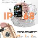 Smart Watches for Men Women(Answer/Make Call), Fitness Tracker Watch with Activity Counter/Sleep Monitor/ 110+ Sports Modes,Smart Watch for Android iPhone iOS Compatible (Pink, 1.83)