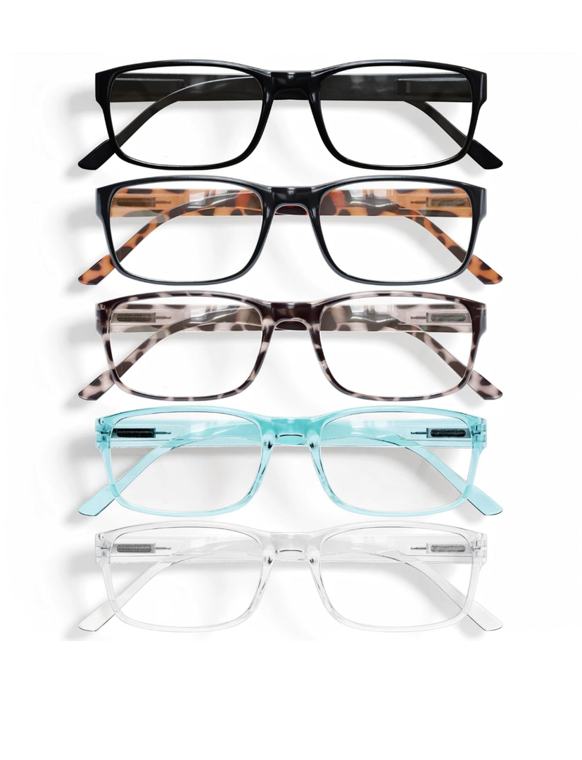 Gaoye Professional Reading Glasses for All Day - Computer Readers with Blue Light Protection - Value Pack 2.0