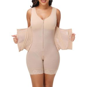 SHAPSHE Faja Compression Moldeadoras Dual Layer Stage 1/2/3 High Compression Tummy Control Full Body Shaper for Women (Beige, XS)