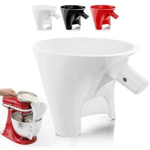 Flour Funnel for Kitchen Aid Mixer, Fits Tilt-Head 4.5–5 Qt (KSM150), 2026 New Kitchen Aid Attachments for Stand Mixer, Durable Dishwasher-Safe Baking Tool (White)