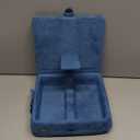 KDD Tablet Pillow Stand with Storage, Foldable iPad Holder for Lap, Desk and Bed, Angle Adjustable Soft Pad Dock with Stylus Mount Compatible with iPad Pro, Air, mini, Book, Phone and Tablet (4-13") (Dark Blue)