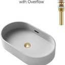 Bathroom Sink Drain with Strainer Basket and Pop-Up Drain Stopper Set (Gold, with Overflow)