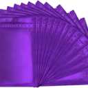 Mylar Bags for Food Storage 100 Pack 3.3 x 5.1 Inch Resealable Smell Proof Bags Foil Pouch Flat Bag with Front Window Purple