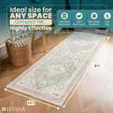 Istana Hallway Runner Rug 2.5x8 - Light Green/Pink Kitchen Rugs Non Slip Washable -Silk's Soft Touch Carpet Runner - Stylish Rugs for Home