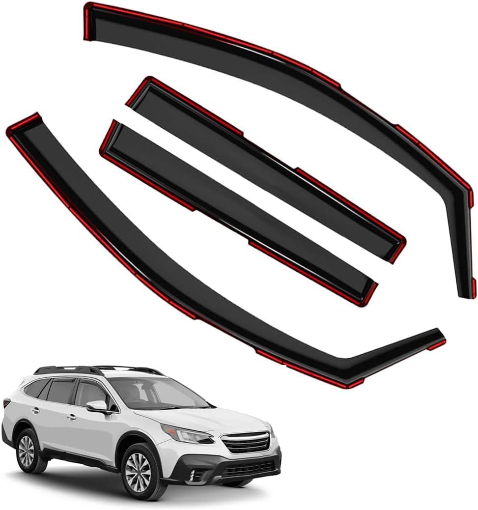 4PCS in-Channel Window Rain Guards Compatible with 2024 2025 Subaru Crosstrek, Smoke Black Wind Deflectors Side Visors