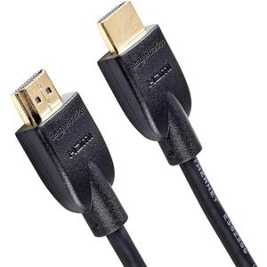 Amazon Basics HDMI Cable, 6ft, 4K@60Hz, High-Speed 4K HDMI 2.0 Cord (18Gbps), 2160p, 48 bit, Compatible with TV/PS5/Xbox/Roku, Black