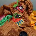 6FT Tall Luau Party Inflatable Tiki and Flamingo Surfboard Outdoor Decoration, Blow Up Tiki Inflatables Welcome Sign Built-in 6 LEDs for Beach Tropical Pool Surfing Party Supplies