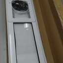 Dog Door for Sliding Glass Door with Magnetic Plastic Flat, Sliding Door Pet Doggie Door Insert with Lock, Adjustable Height No-Cut Required Doggy Door Access Renters, Apartments, Patio (White, Small)