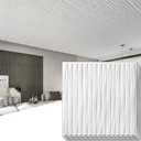 Art3dwallpanels Ceiling Tiles 24 x 24 for Interior Wall Dcor, 12 Pack Drop Ceiling Tile 3D Wall Panel Fire Rated Waterproof Premium PVC, No Sag and Breakage Wall Panels Cover 48.Sq.Ft. White