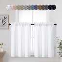 54×36 Cafe Tier Curtain White