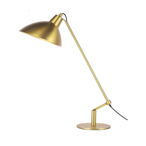 Desk Lamp Modern Industrial 100% Metal Table Lamp 22", Soft White Light (3000K) with Adjustable Switch, Ideal for Office Bedroom Study Room Living Room Nightstand Bedside Lamps Brass