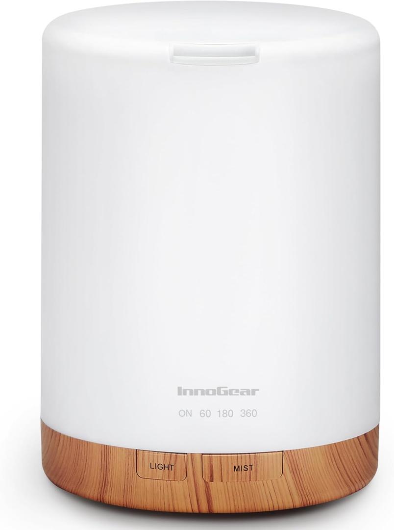 InnoGear 300ML Essential Oil Diffuser, Premium 5-in-1 Ultrasonic Aromatherapy Diffusers Scent Humidifier Aroma Diffuser Vaporizer Auto-Off Timer for Room Office Home, Yellow, Medium InnoGear 300ML Essential Oil Diffuser, Premium 5-in-1 Ultrasonic Aromatherapy Diffusers Scent Humidifier Aroma Diffuser Vaporizer Auto-Off Timer for Room Office Home, Yellow, Medium