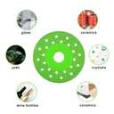 5pcs Glass Cutting Discs & 5pcs Gaskets, Manganese Steel Ceramic Diamond Cutting Blade for 4 Inch Angle Grinder Rock Grinding Disc for Glass Ceramic Jade Crystal Tile (Green)