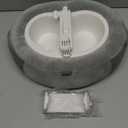 Tablet Pillow Stand, Compatible with 5"-12.9" Kindle, iPad, Phone/Tablet, Google, Samsung, 360 Rotating Phone Holder for Bed, Soft Plush Fabric, Detachable Bowl, Reading and Relaxation on Bed, Gray