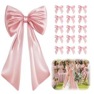 Giant Pink Bow Wall Decor，Coquette Room Decor，Suitable Pink Party Room Decor for Girls ，Valentines Day ，Birthday Wall or Body Decoration (2 PCS)