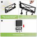 Wall Mount Compatible for PS4, Wall Mount Kit Compatible for PS4 Original (Old Model) with Detachable 2 Controller Holder & Headphone Hanger,Mount on Near or Behind Your TV