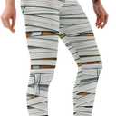 Women's High Waist Scary Print Halloween Legging Soft Stretchy Pumpkin Pattern Halloween Long Pants Trendy Leggings. size L