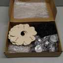 DoubleFill 24 Pack Bird Feeder Craft Kits with Chains for Kids Ages 3-8 Make Your Own Wooden Flower Bird Feeders with Aluminum Bowls DIY to Paint Craft for Garden Outdoor Activities (Flower, Round)