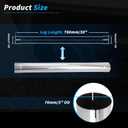 Motoforti 76mm 3" OD Stainless Steel Straight Mandrel Pipe Tube 30" Length Car Tubing Piping with Double Cutted and Expand-on Ends Surface Polishing Silver Tone