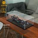DuvinDD Acrylic Display Case for Lego Car Mercedes F1 42171, McLaren MCL39 F1 Car 42228, Clear Large Display Box 1/8 Scale Model Car Dustproof for Collectibles with Black Base(27.5x11.8x7.8 inch)