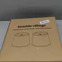 Large Drum Lamp Shades Set of 2, 12"Top x 16"Bottom x 11"High, Beige Lampshades for Table Lamps Floor Lamps, Natural Linen Replacement Lamp Shades, Spider, Harp Holders Included, Easy Assembly