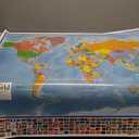 36x48 World Classic Elite Wall Map Laminated Flags of the World