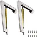 Lid Support Soft Close Hinges Safety Hinges for Toy Box, 2pcs 150N Supports Gas Strut Hydraulic Rod, for Kitchen Cabinet Door Cupboard Toy Box (150N/26lb/15KG)