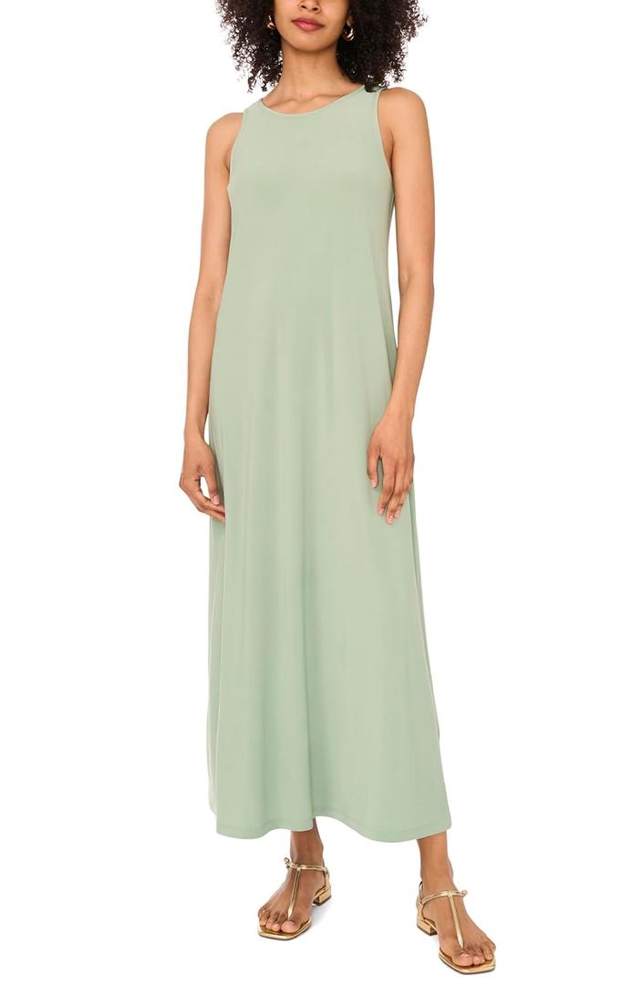 Vince Camuto Women's Sleeveless Keyhole Back Maxi Dress (Medium)