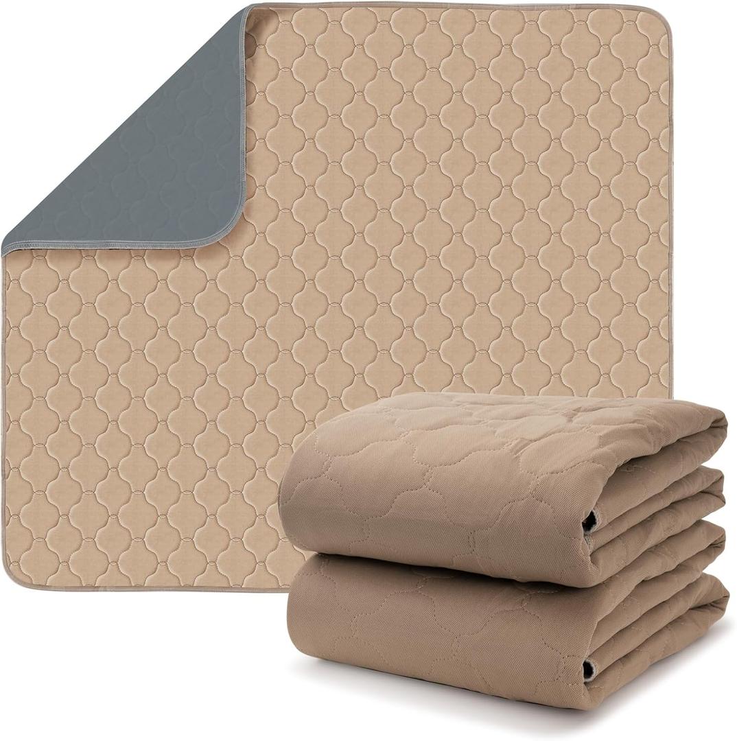 Alsunny Bed Pads Washable Waterproof 44x52 Inch(2Pack), Washable Chucks Pads for Adult, Large Bed Pads Washable Waterproof for Beds,Bed Protector Pads for Seniors,Pets,Washable Bed Pads (Brown) Alsunny Bed Pads Washable Waterproof 44x52 Inch(2Pack), Washable Chucks Pads for Adult, Large Bed Pads Washable Waterproof for Beds,Bed Protector Pads for Seniors,Pets,Washable Bed Pads (Brown)