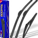 3 wipers Replacement for 2006-2011 Mini Cooper, Windshield Wiper Blades Original Equipment Replacement - 19"/18"/10" (Set of 3) U/J HOOK