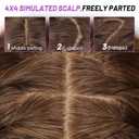 AISI HAIR Beginner Friendly Wigs Ombre Blonde Wig with Bangs for Women, Middle Length NaturalLayered Straight Wig for Daily Party