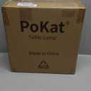 PoKat 23'' Bedside Table Lamp for Bedroom Nightstands, Birthday Gifts for Women Mom, House Warming Gifts New Home Decor, Ceramic Lamp for Living Room, White Modern Bedroom Lamp