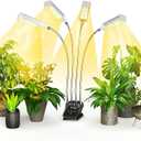 LED Grow Light, 144LEDs Full Spectrum Clip Plant Growing Lamp 360° Adjustable Timed Plant Grow Lamp for Indoor Plants Greenhouse(Silver)