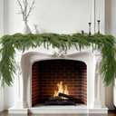 10 Ft Christmas Garland - Cedar Garland Real Touch Pine Garlands Christmas Decorations for Home Dining Table Mantel Porch Winter Christmas Decor (10FT Afloral Norfolk)