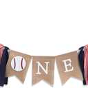 Baseball 1st Birthday Banner - All-Star Crown, High Chair Banner, Cake Flag, Our Little All-Star Decoration
