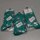 3 x Men's Fun Football Print Mid-Calf Socks, Breathable Cotton, for Teens & Adults, Ideal Football Fan Gift, US Size 6-12